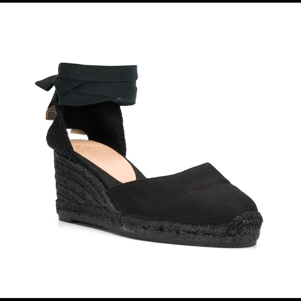 Castaner Black Platform Espadrilles